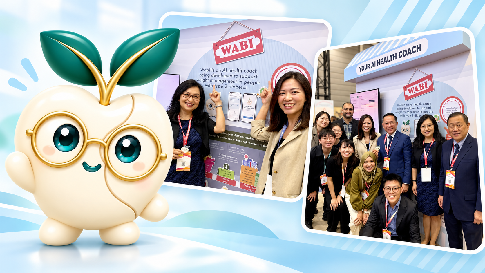 Wabi, the AI-powered health coach by Taggle, showcased at the Singapore Health & Biomedical Congress (SHBC) 2026